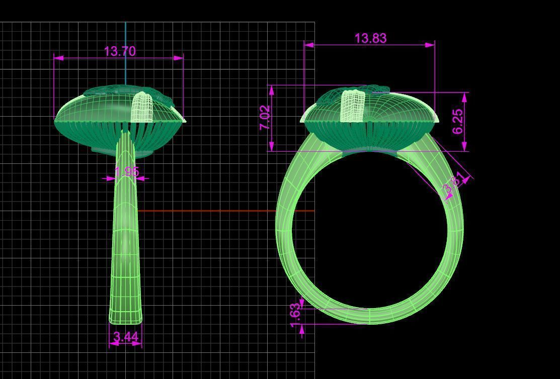 JEWELRY HEART RING 3D print model_7