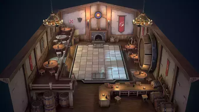 Stylized tavern