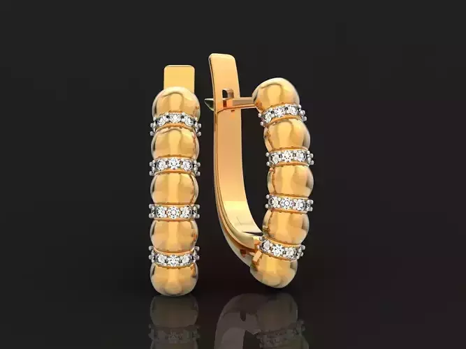 earrings in the form of bubbles Beads Rope   1042