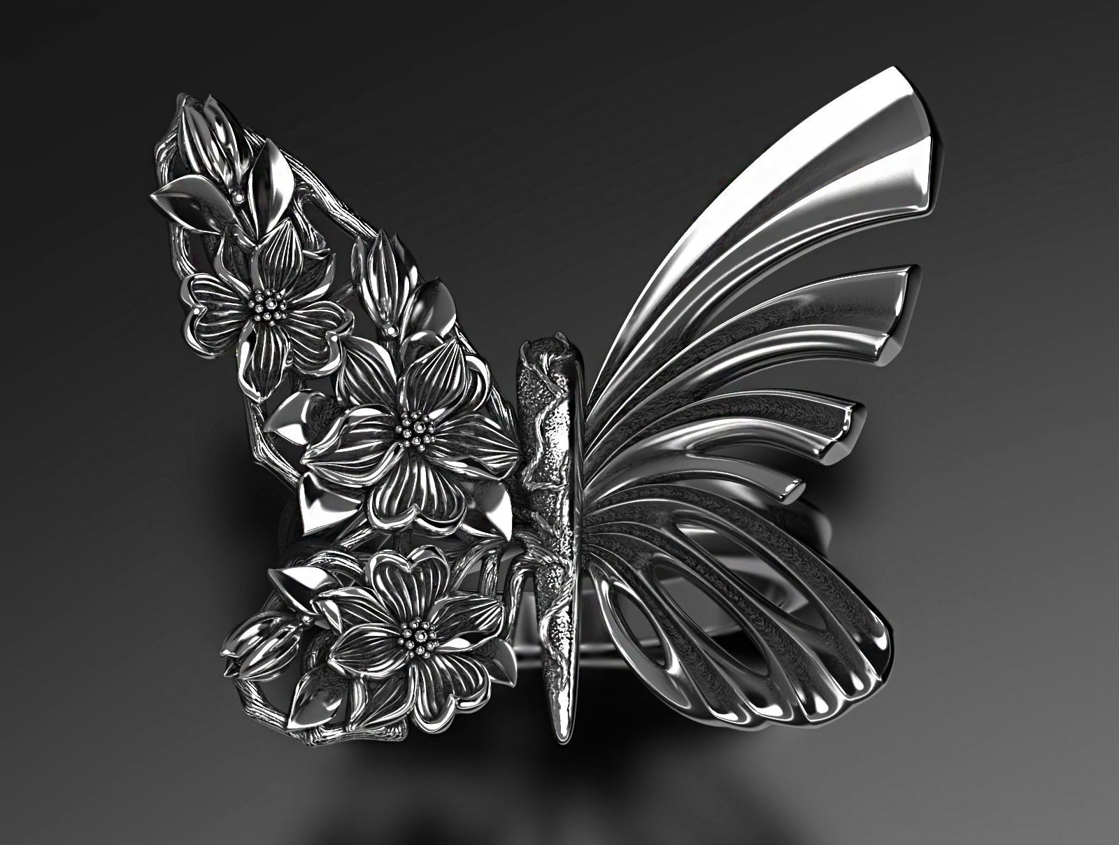 Metamorphosis ring  3D print model_1