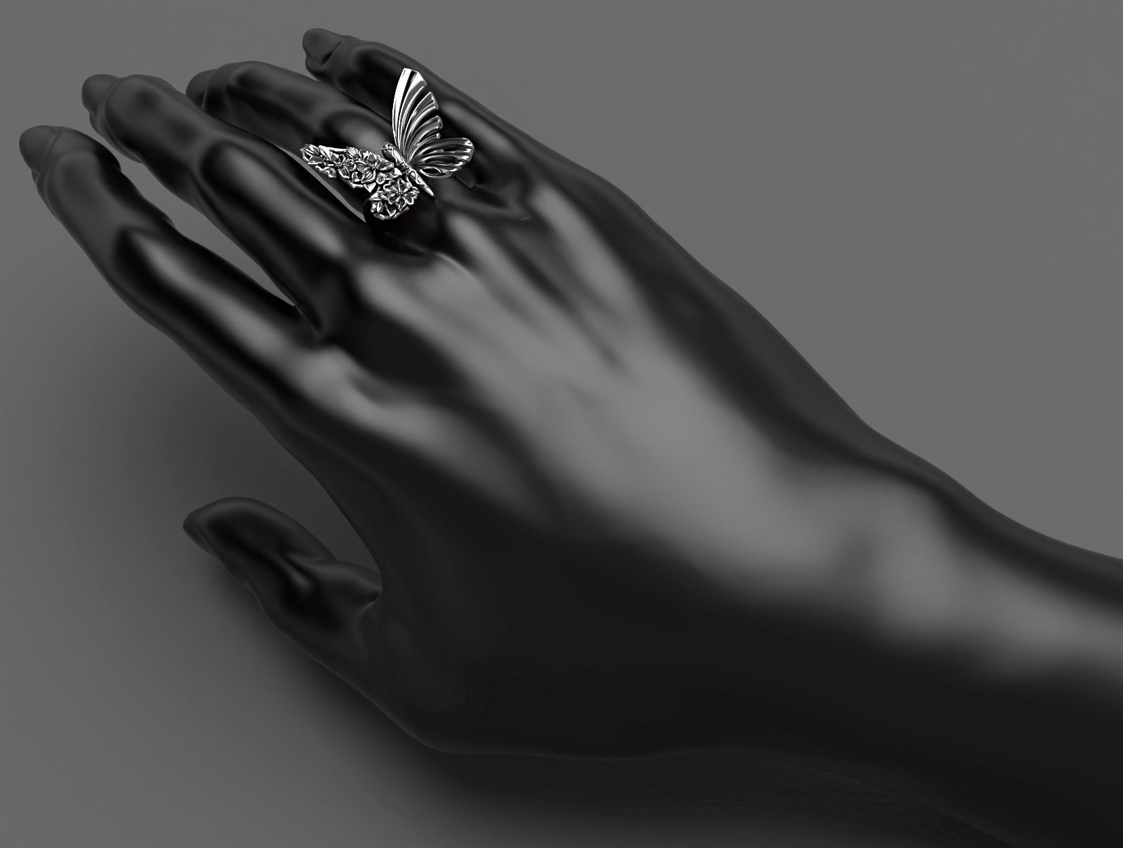 Metamorphosis ring  3D print model_9