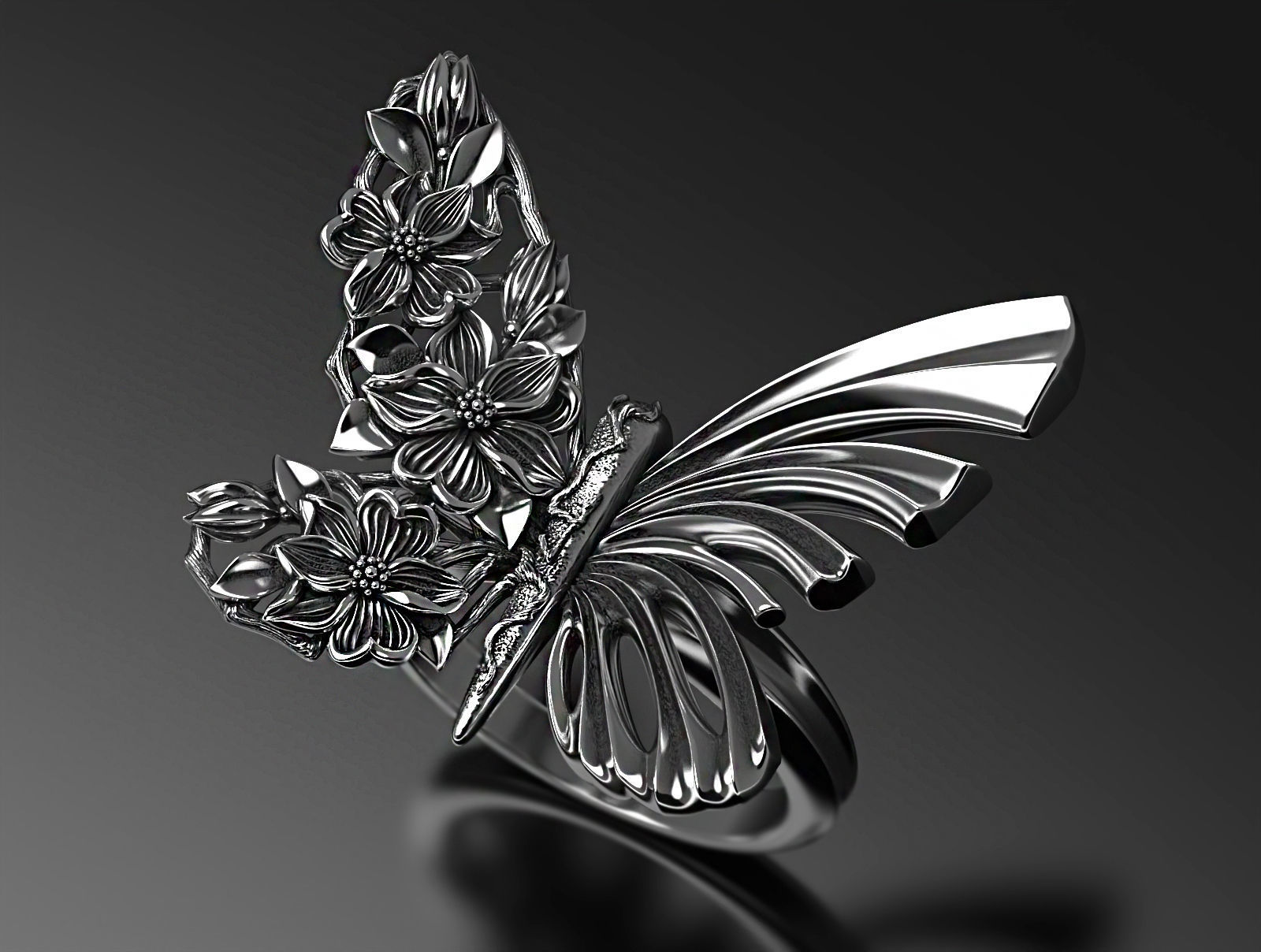 Metamorphosis ring  3D print model_2