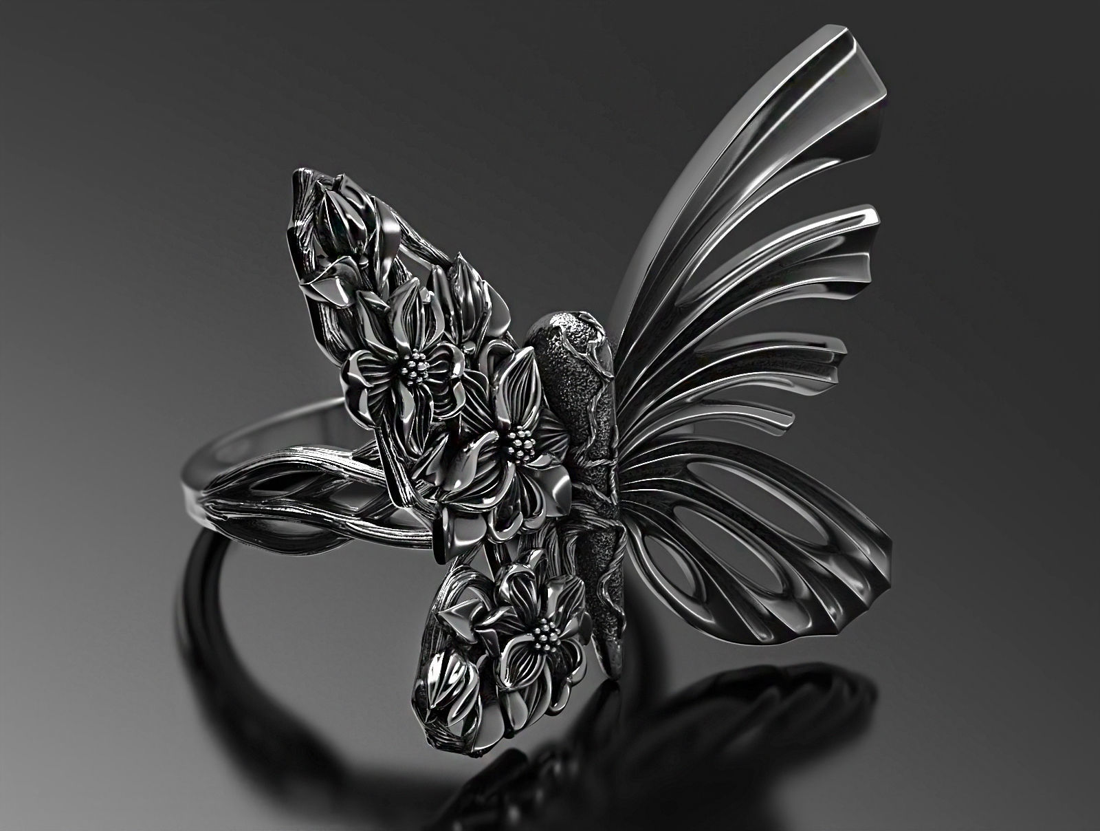 Metamorphosis ring  3D print model_7