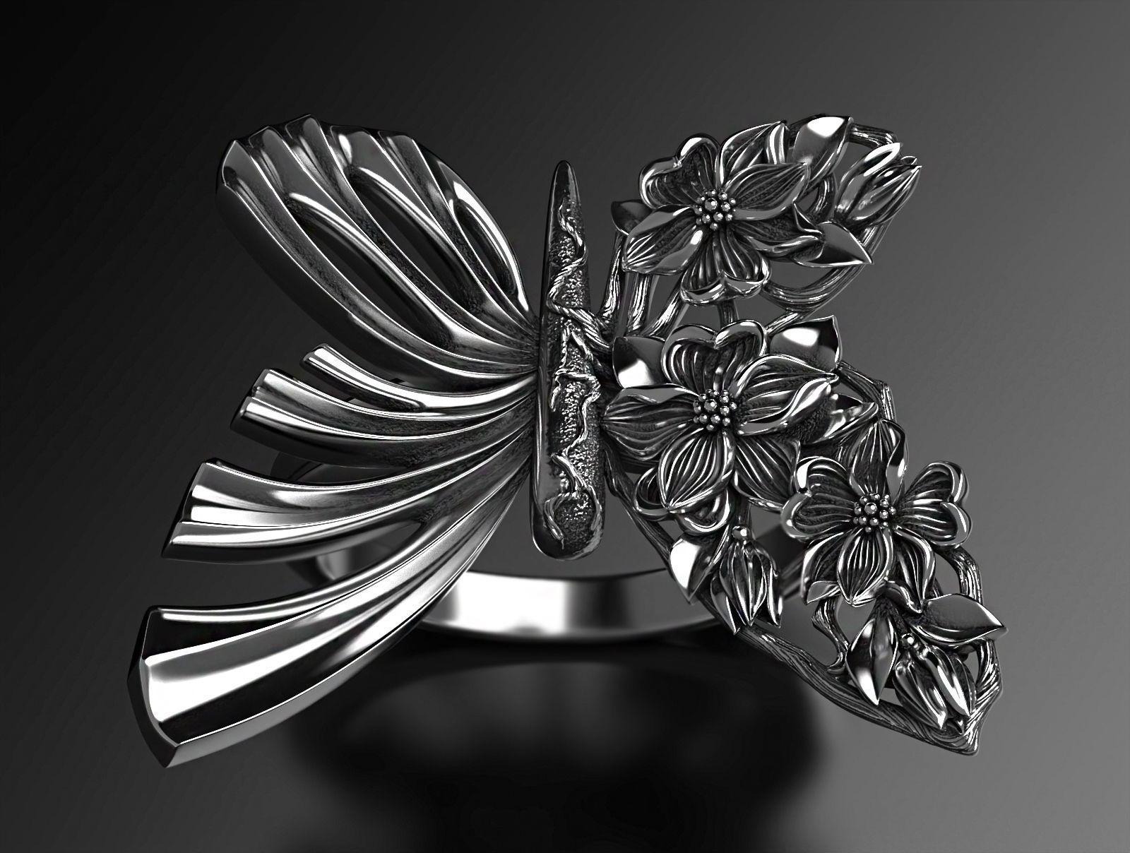 Metamorphosis ring  3D print model_4