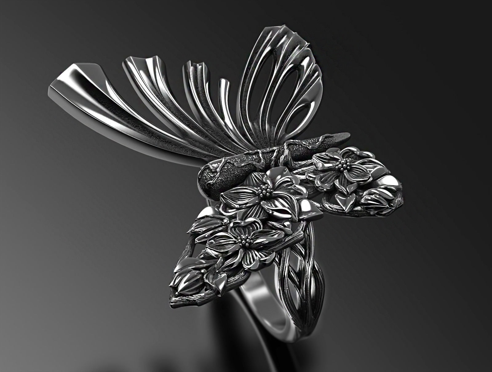 Metamorphosis ring  3D print model_5