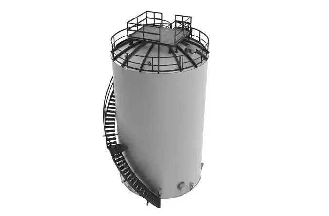 Silo tank industrial 3d model
