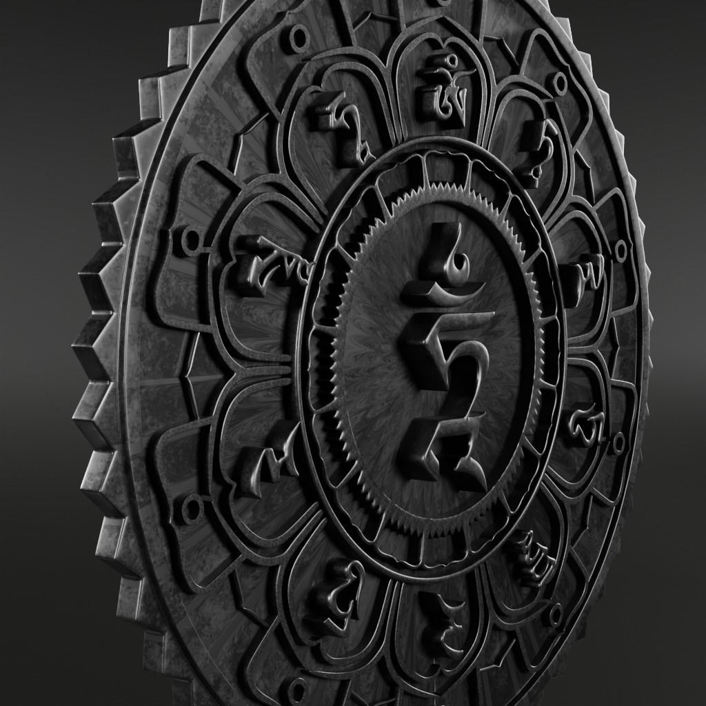 Mantra-om symbol - 3D printable model 3D print model_15