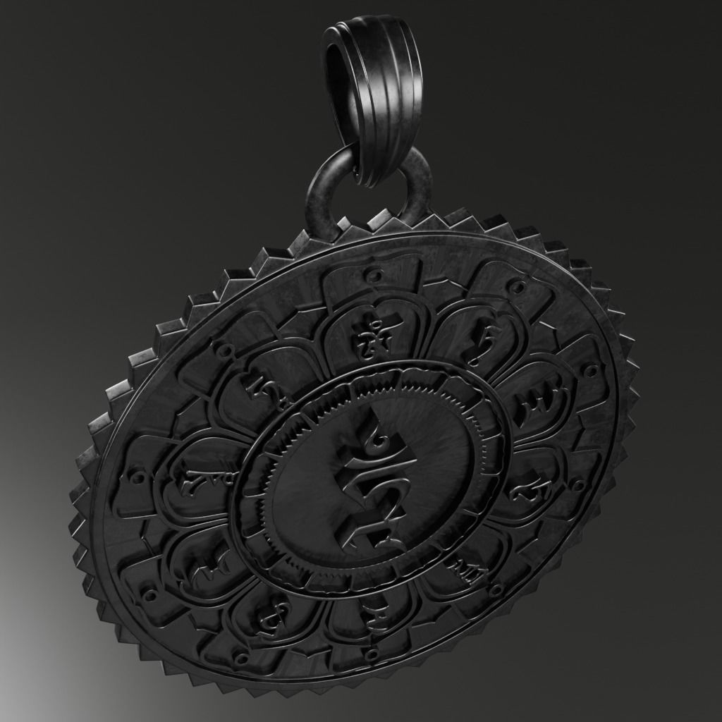 Mantra-om symbol - 3D printable model 3D print model_16