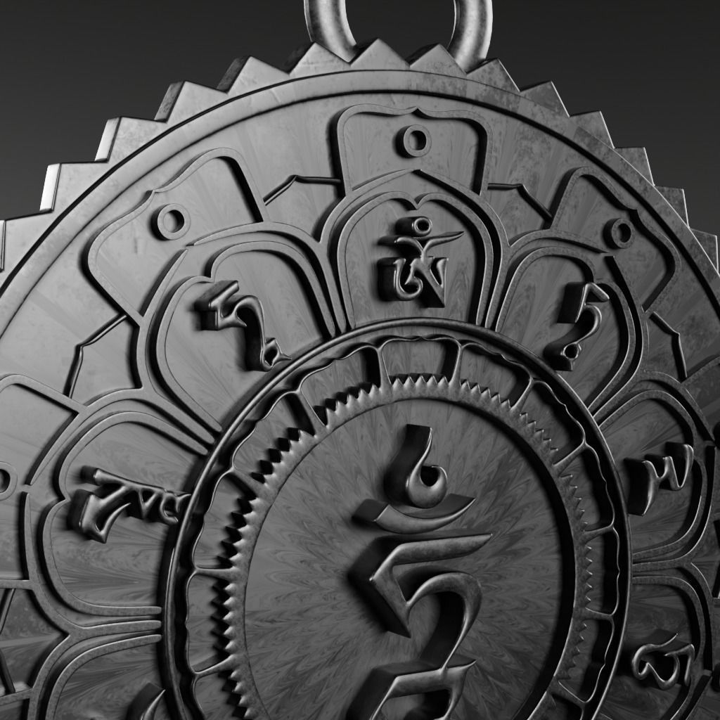 Mantra-om symbol - 3D printable model 3D print model_14