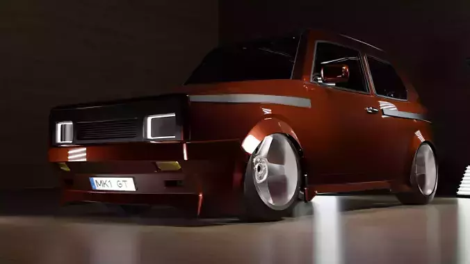 Custom Volkswagen Golf Mk1 3D Model
