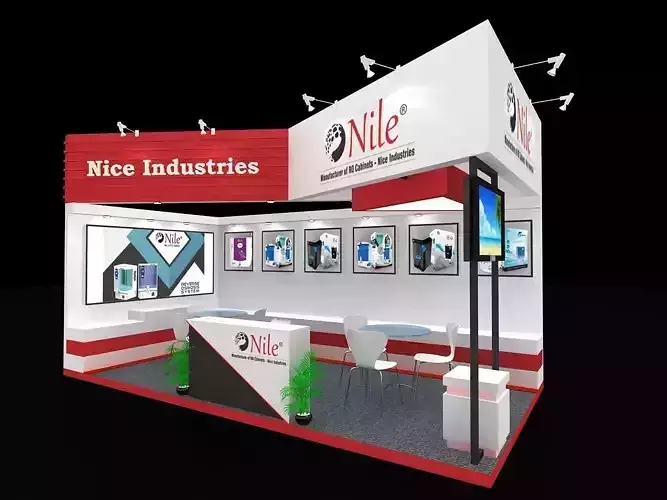 6mtr x 3mtr 2 side open exhibition model 3D print model