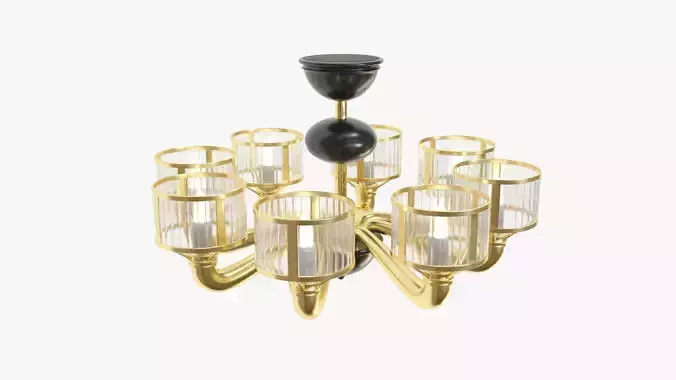 Classic bronze chandelier 0004