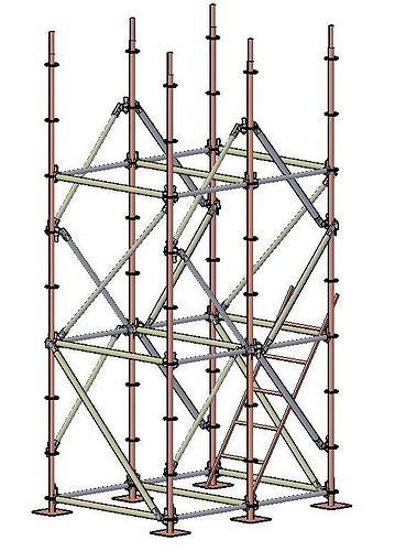 Model of scaffolding on flanges 3D model
