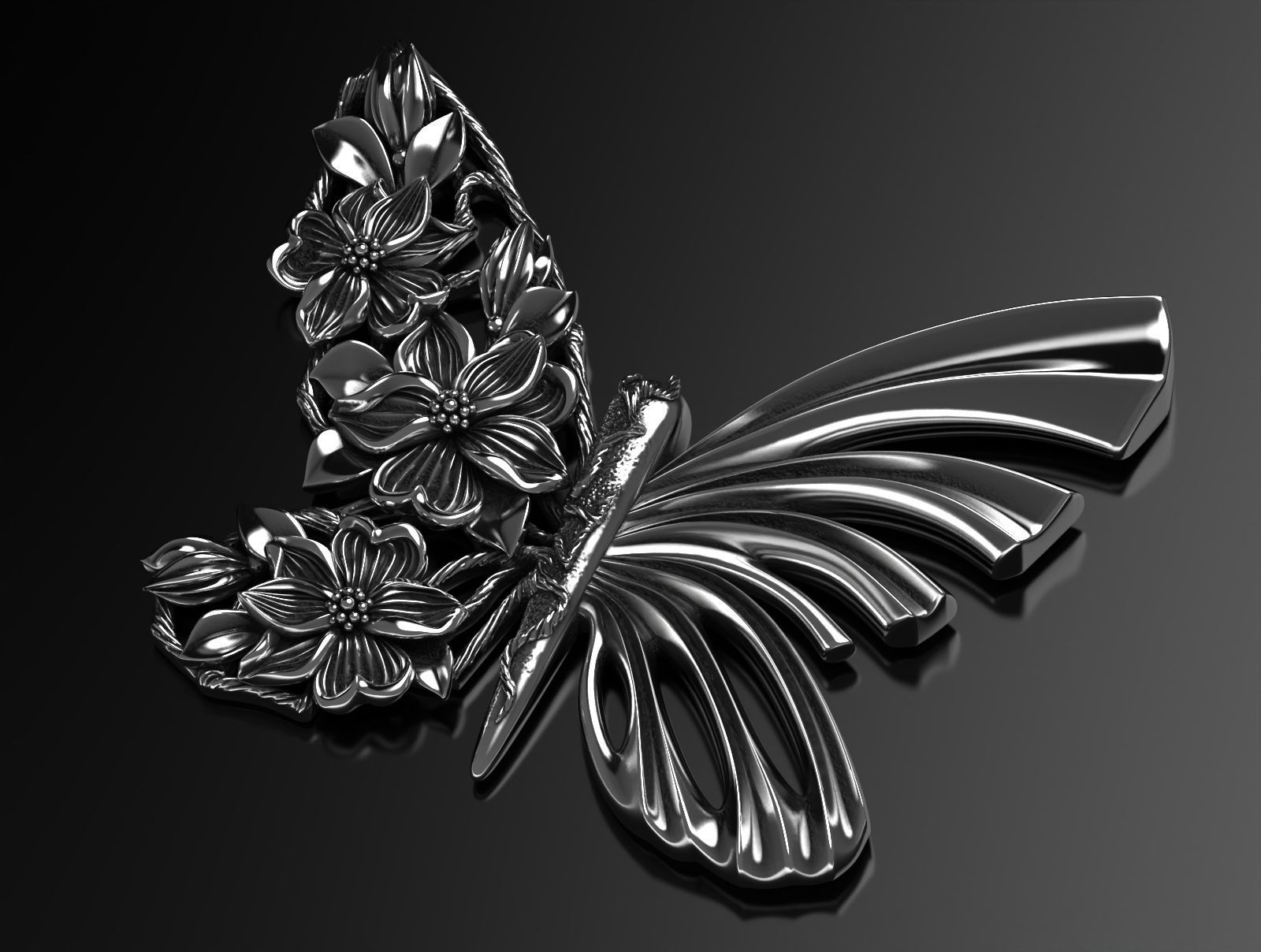 Metamorphosis necklace  3D print model_4