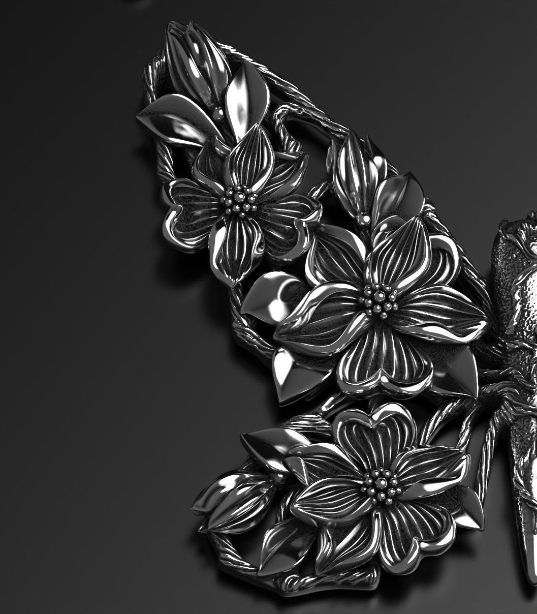 Metamorphosis necklace  3D print model_7