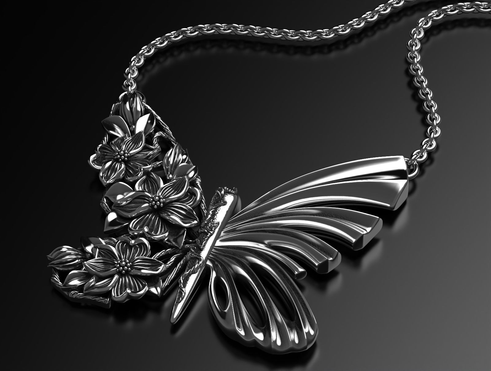 Metamorphosis necklace  3D print model_2