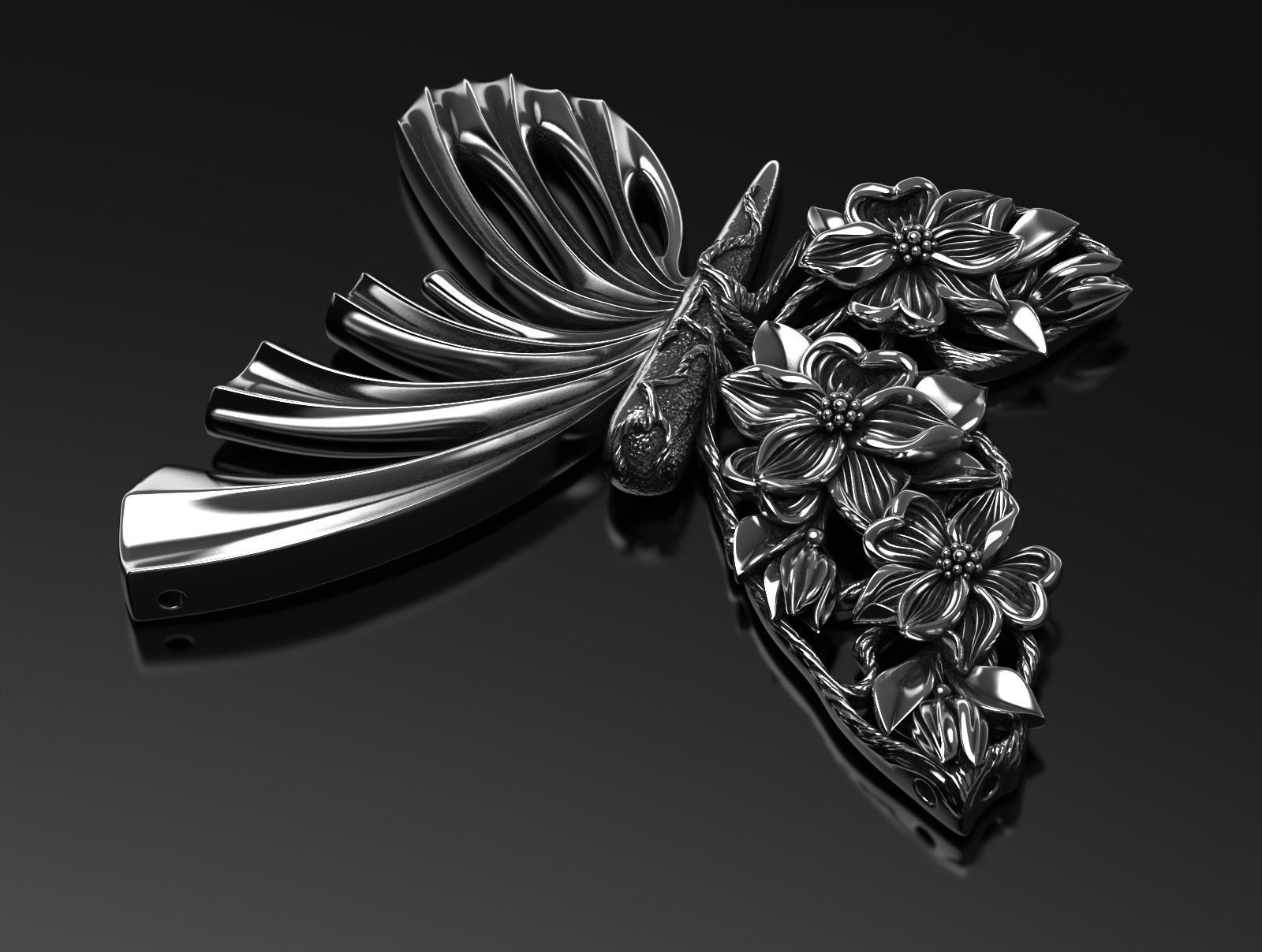 Metamorphosis necklace  3D print model_5