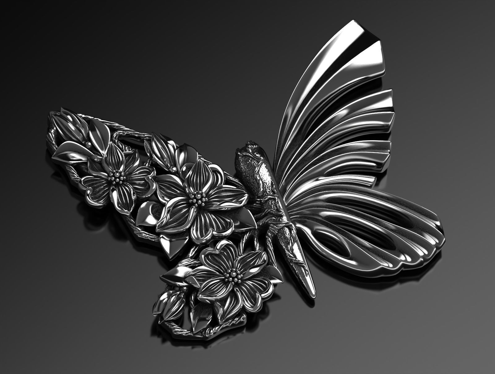 Metamorphosis necklace  3D print model_3