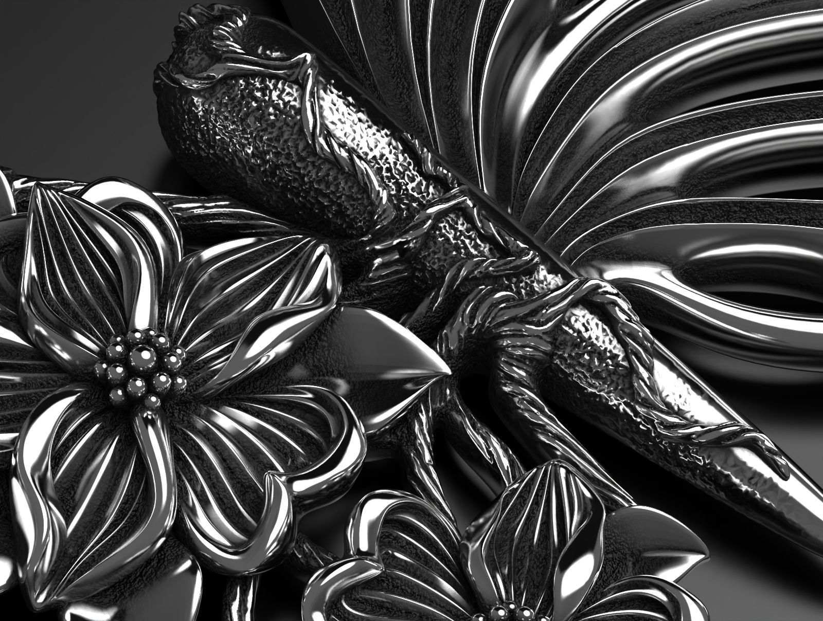 Metamorphosis necklace  3D print model_6