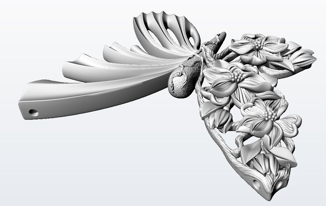 Metamorphosis necklace  3D print model_12