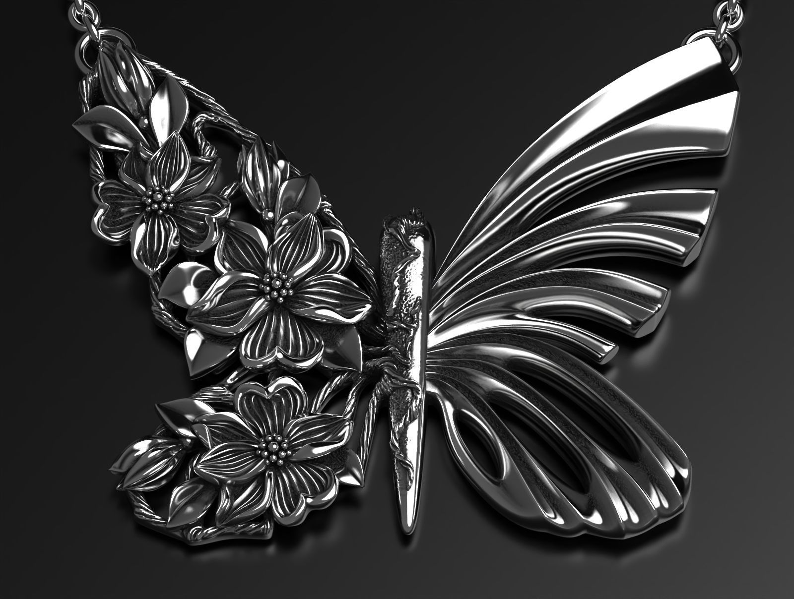 Metamorphosis necklace  3D print model_1
