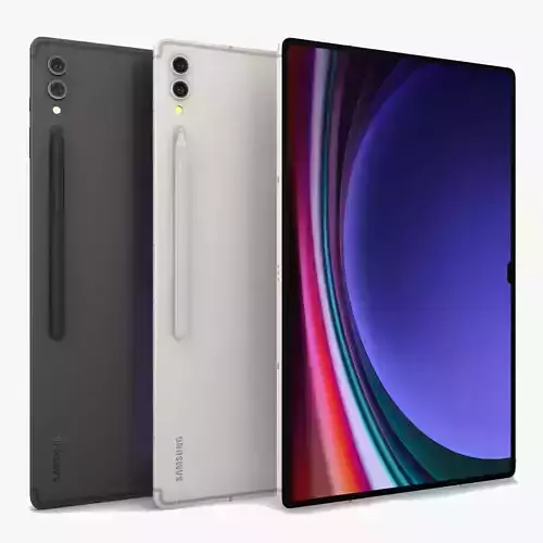 Samsung Galaxy Tab S9 Ultra All Colors with S-Pen Low-poly 3D model
