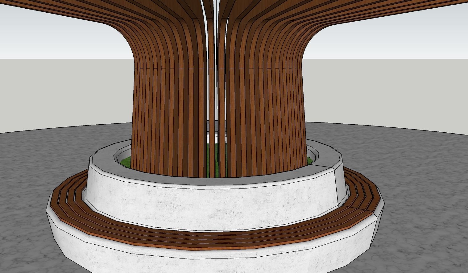 The Modern Pergola Modeled in SketchUp and Rendered with Lumion  3D model_7