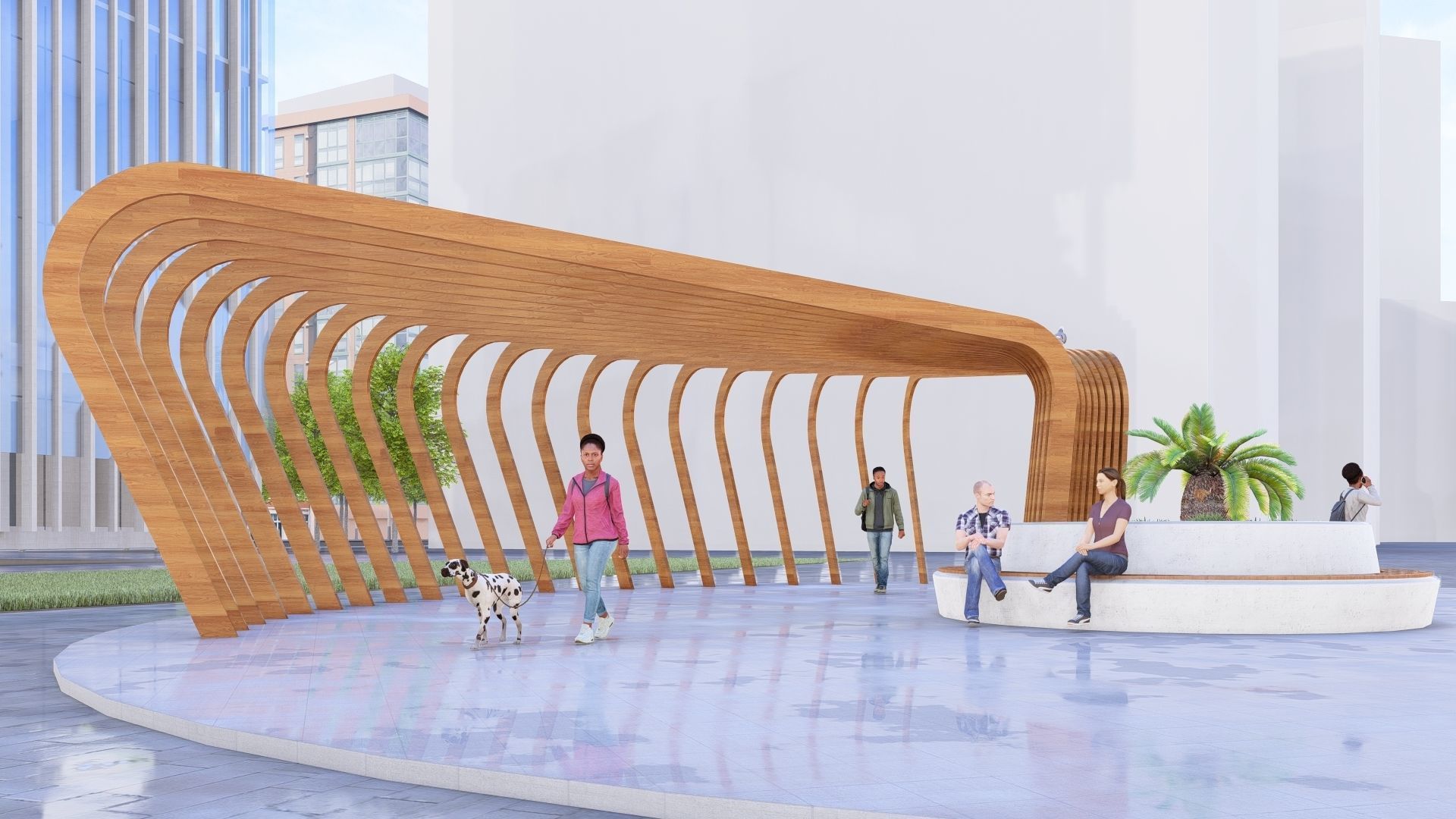 The Modern Pergola Modeled in SketchUp and Rendered with Lumion  3D model_4