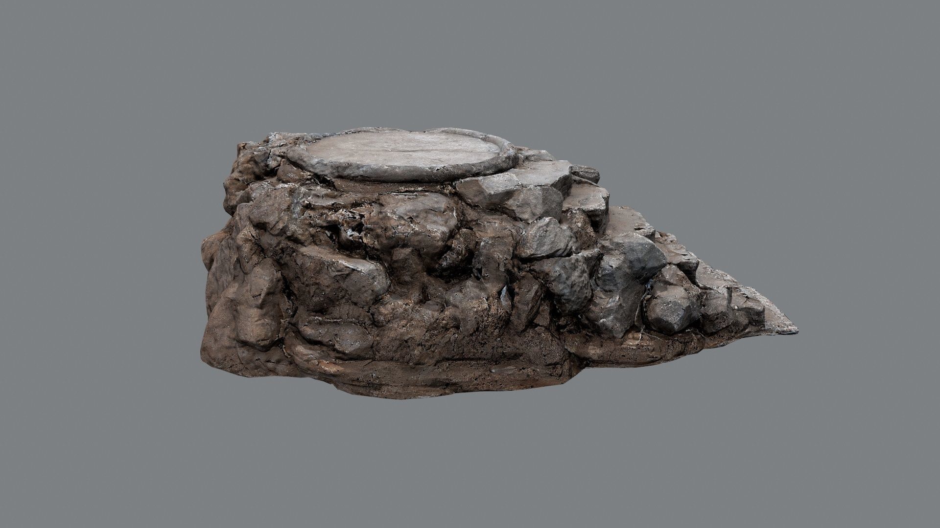 stairs temple Low-poly 3D model_1