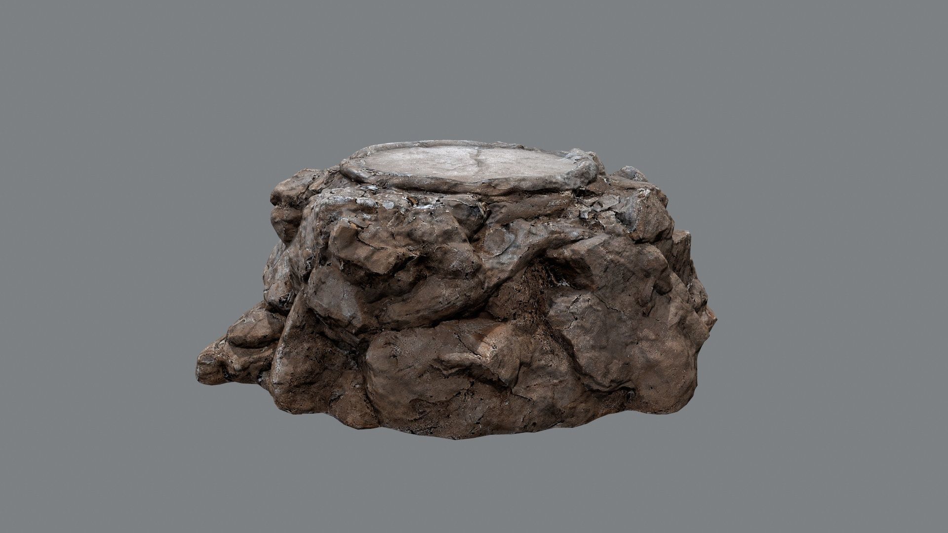 stairs temple Low-poly 3D model_3