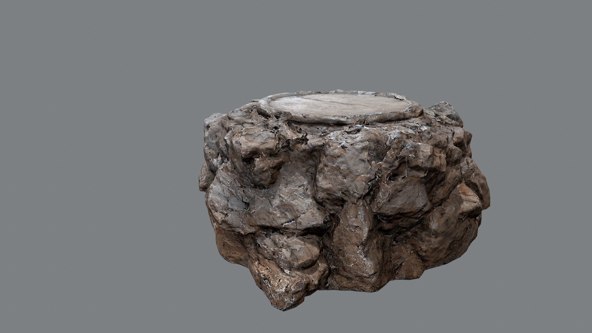 stairs temple Low-poly 3D model_4