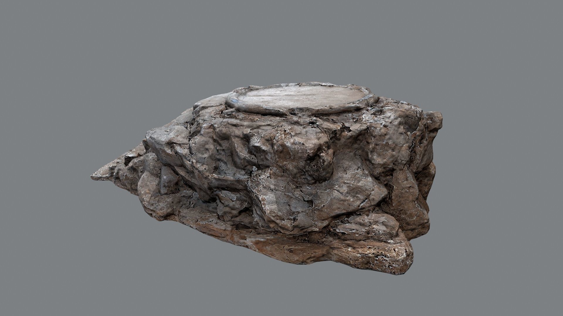 stairs temple Low-poly 3D model_5