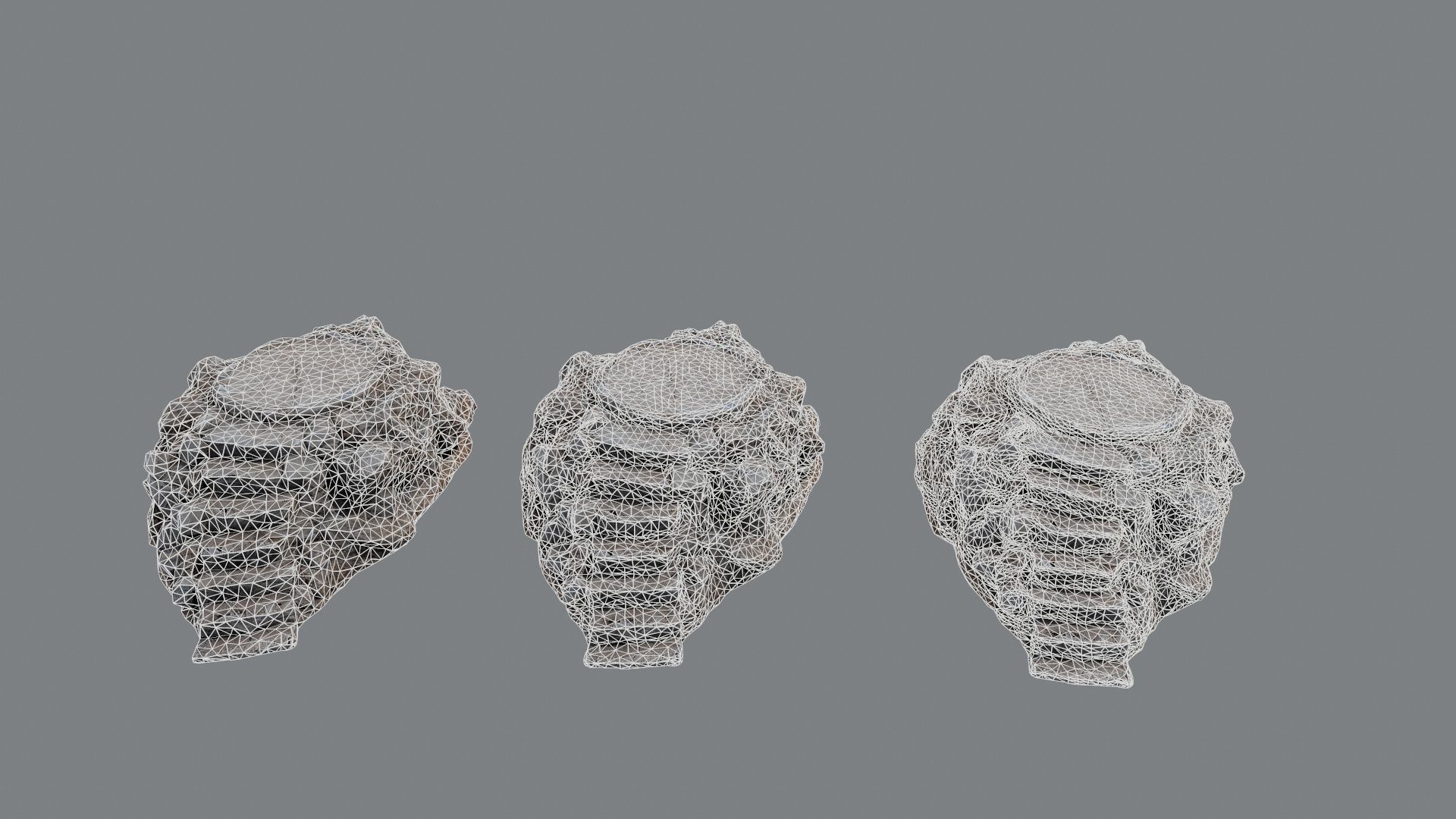 stairs temple Low-poly 3D model_11