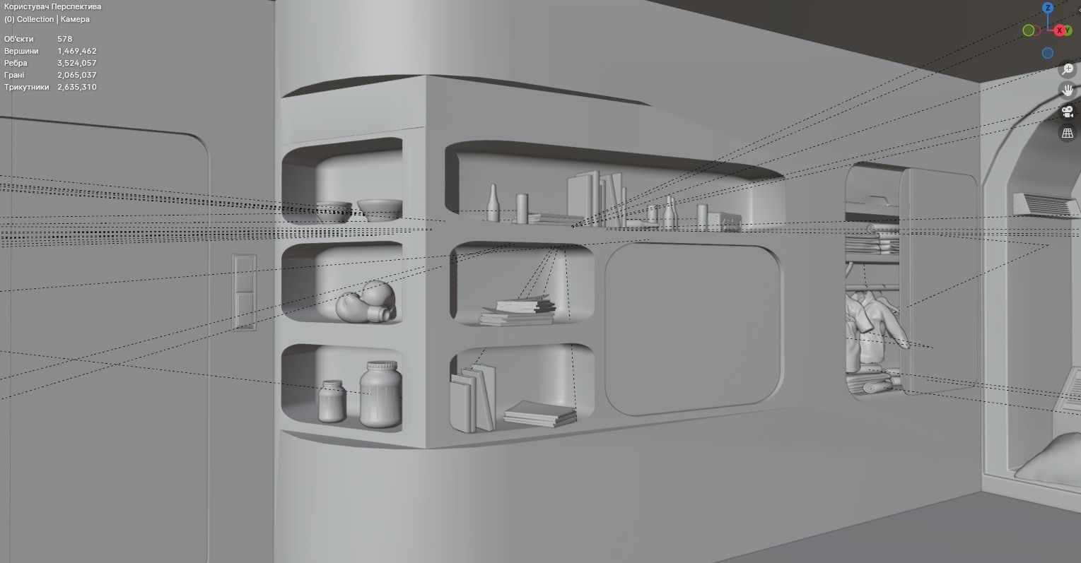 Cyberpunk interior 3D model_12