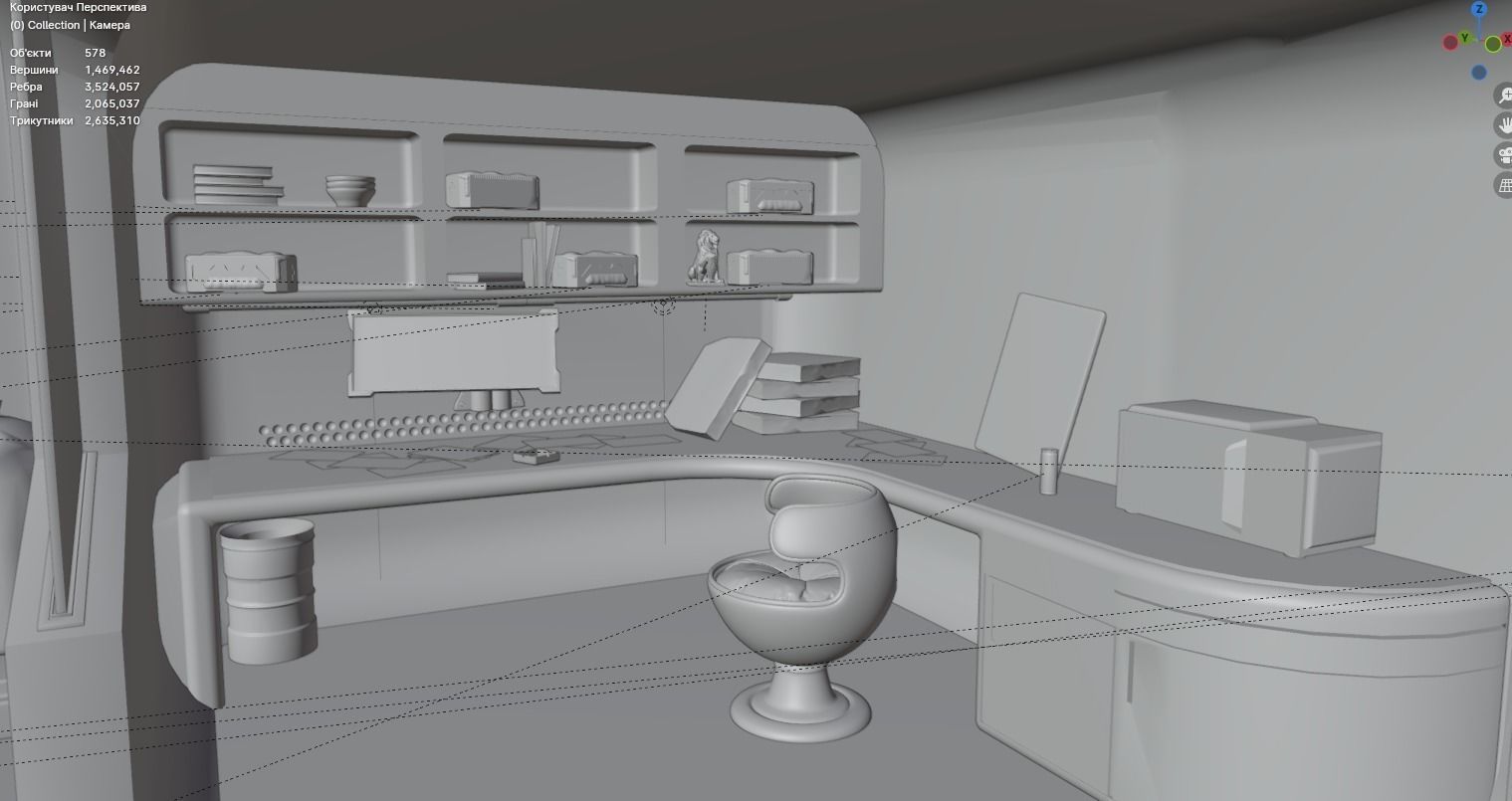 Cyberpunk interior 3D model_14