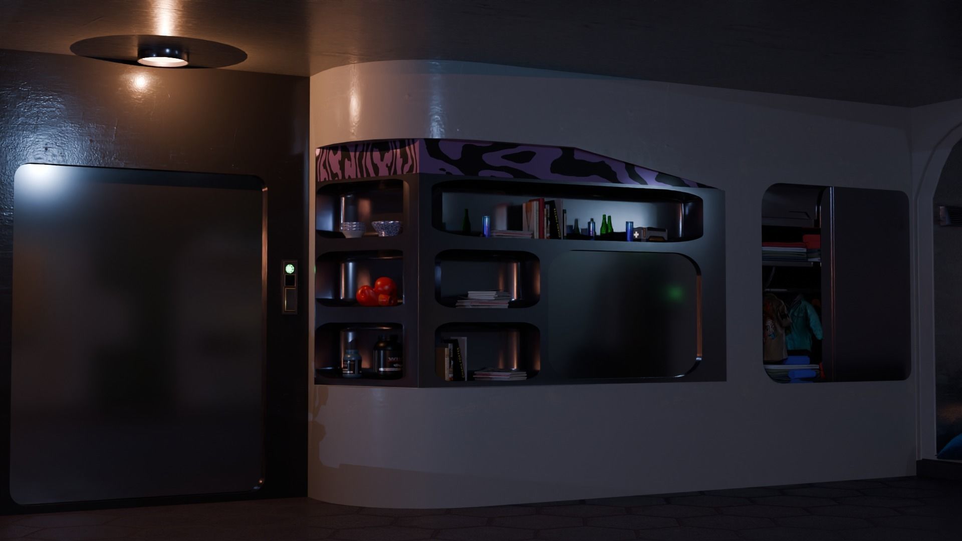 Cyberpunk interior 3D model_2
