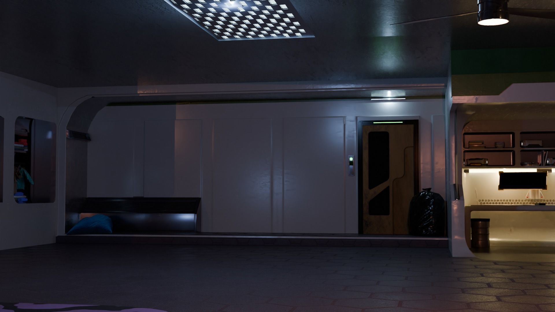 Cyberpunk interior 3D model_7