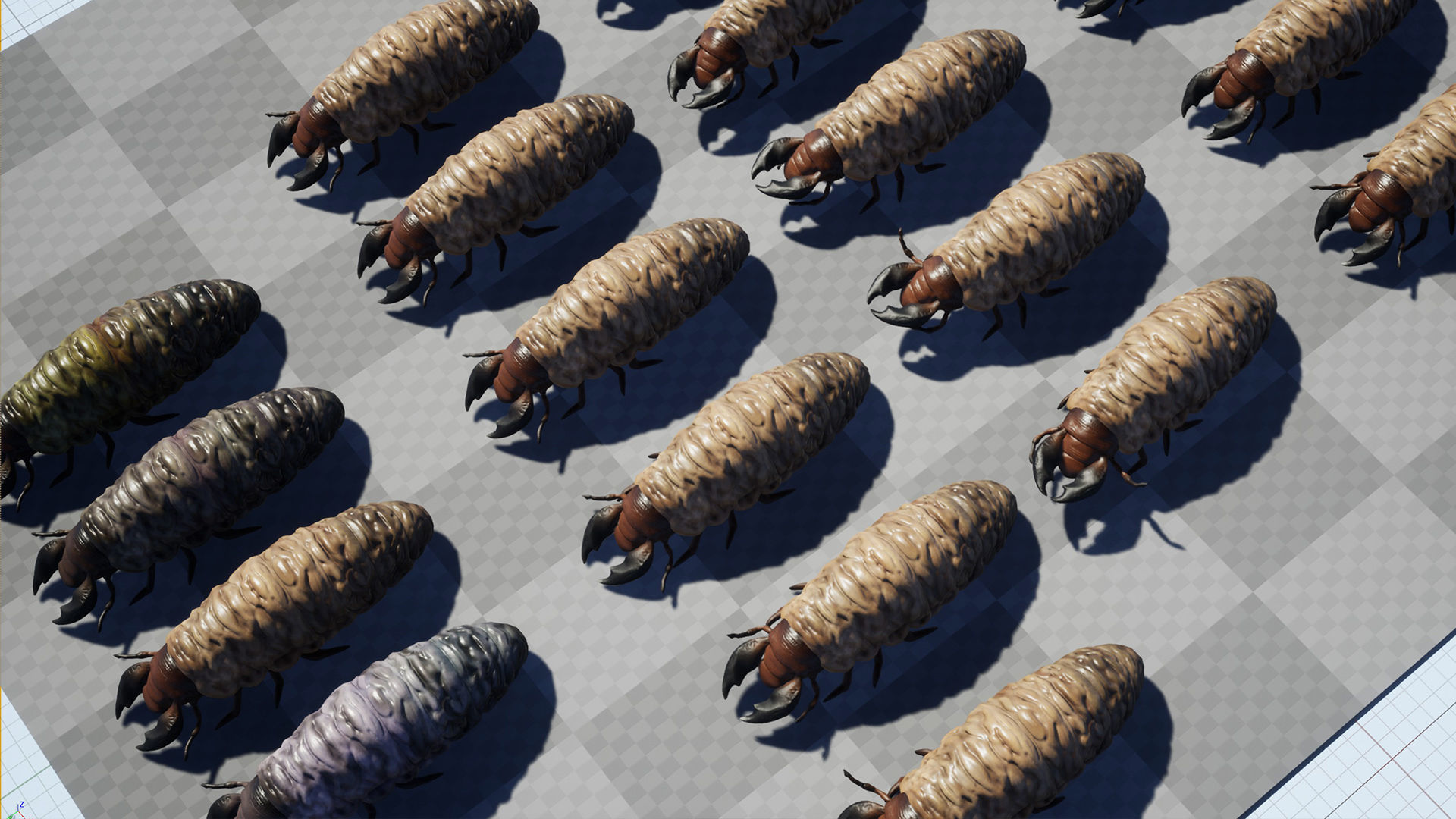 Larva insect2 - Game Ready Low-poly 3D model Low-poly 3D model_10