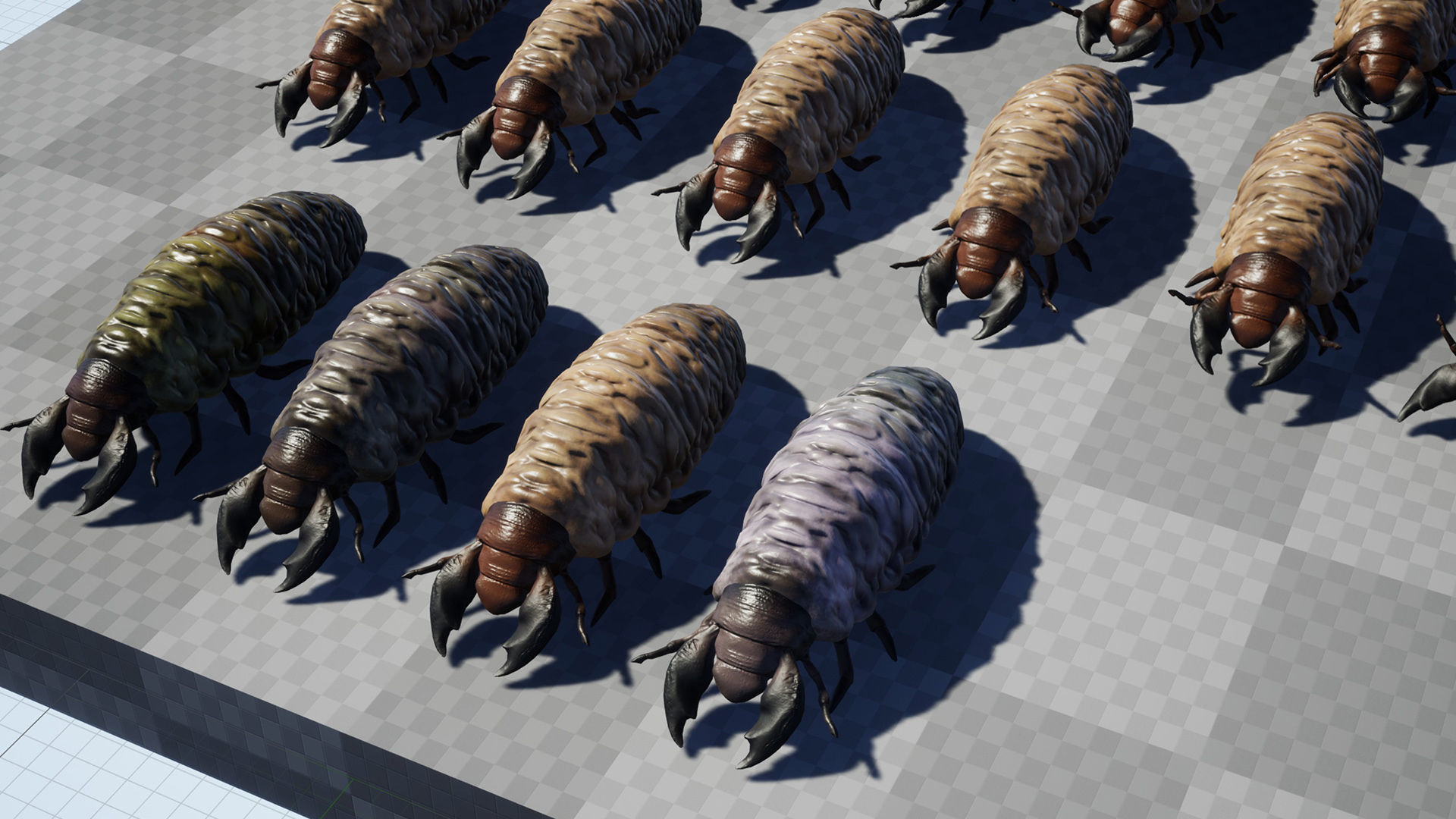 Larva insect2 - Game Ready Low-poly 3D model Low-poly 3D model_11