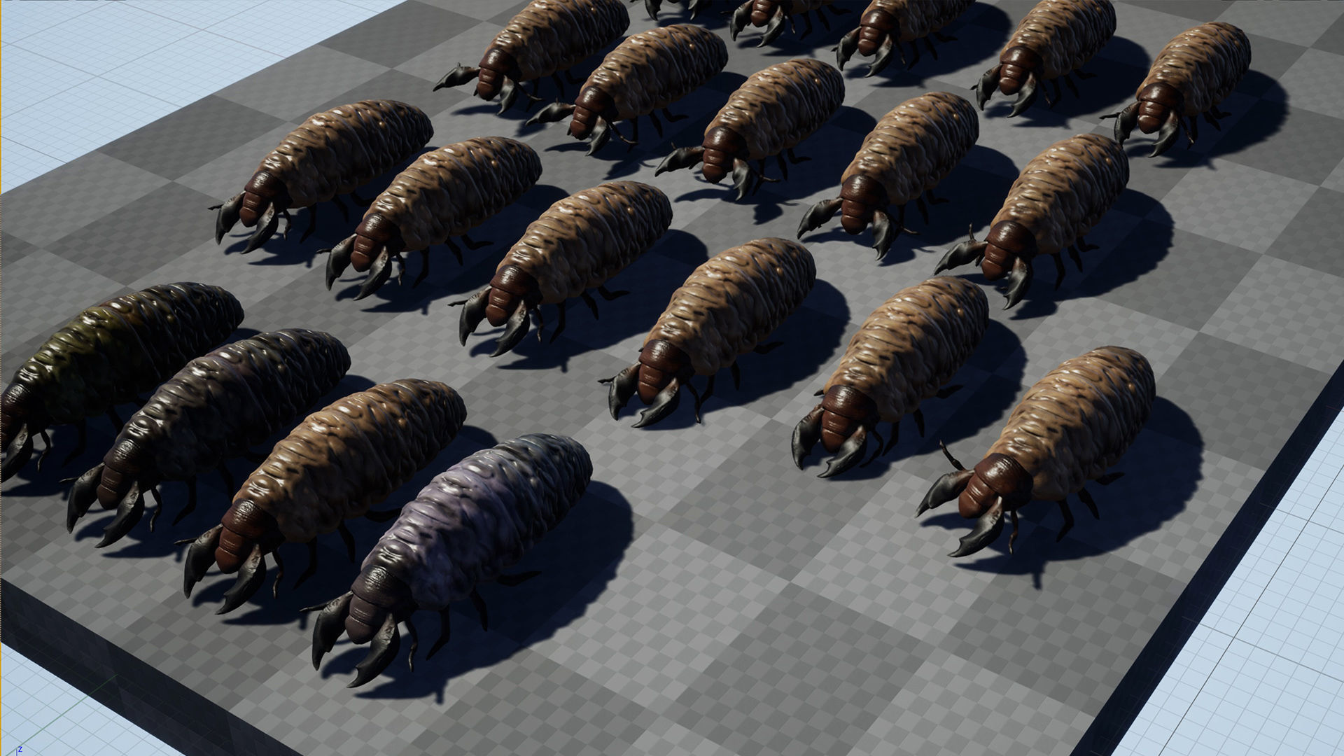 Larva insect2 - Game Ready Low-poly 3D model Low-poly 3D model_12