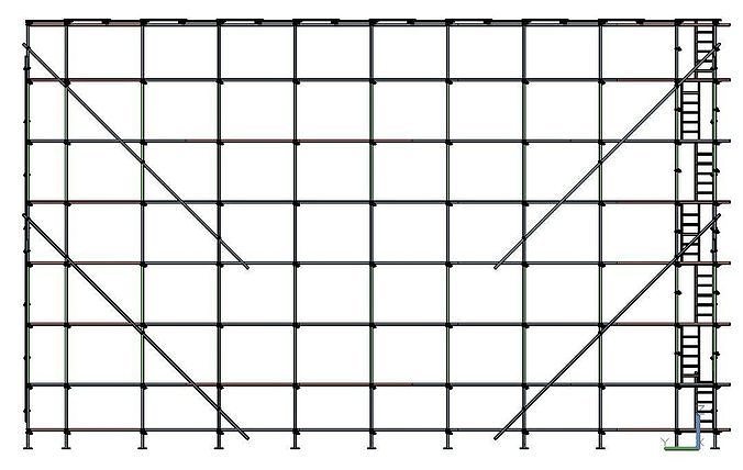 scaffolding with clamps 3D model