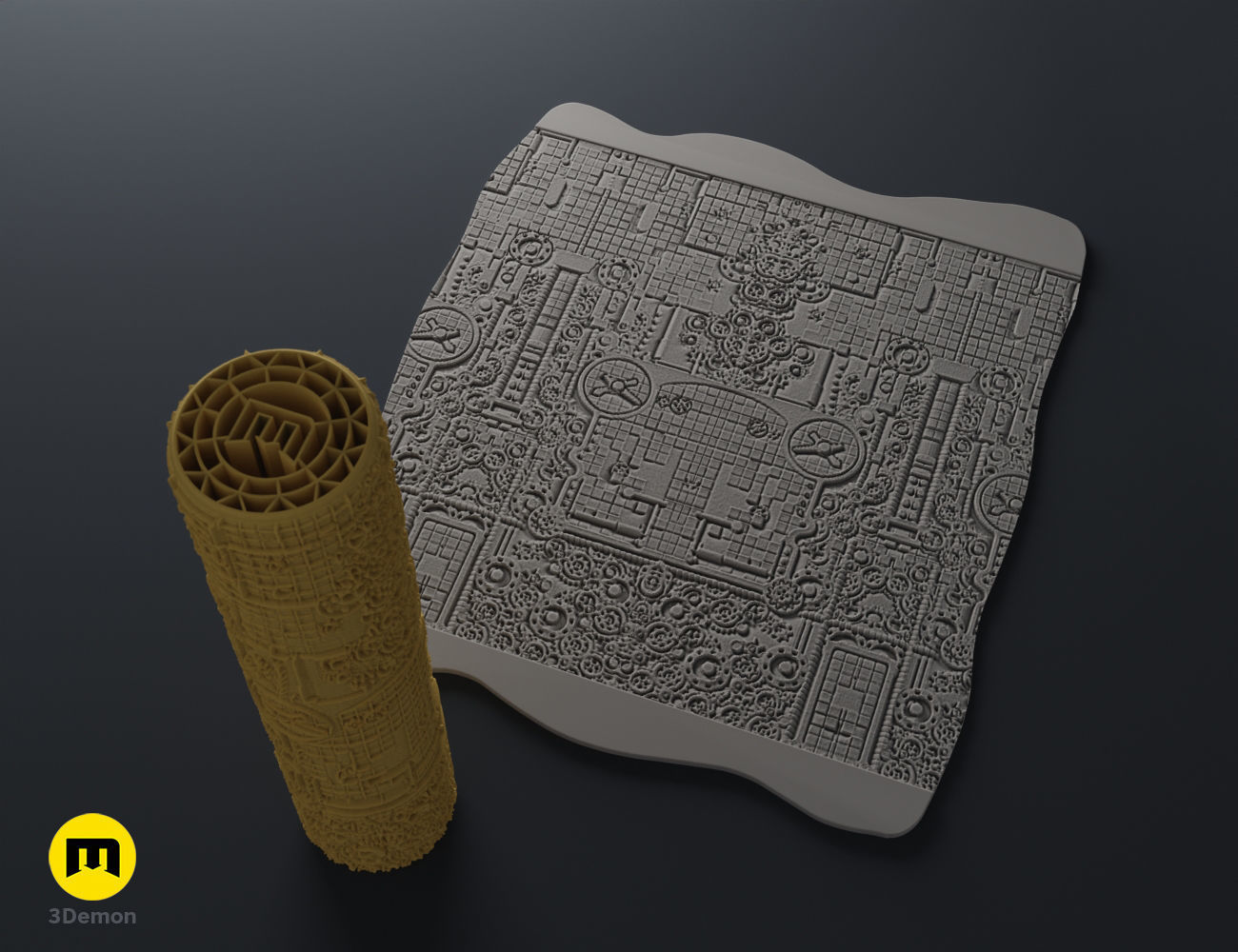 DnD Terrain Rollers Steampunk textures 3D print model