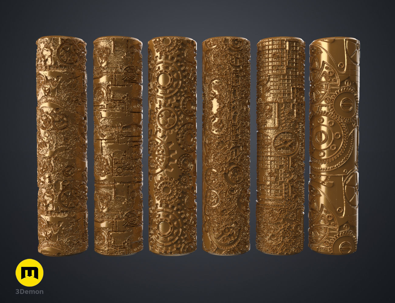 DnD Terrain Rollers Steampunk textures 3D print model