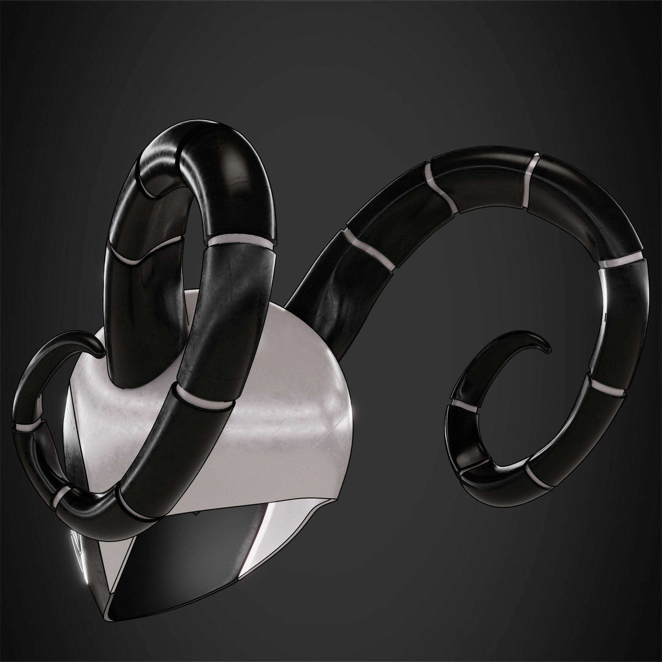 Hazbin Hotel Angel Exorcist Mask for Cosplay 3D print model_5