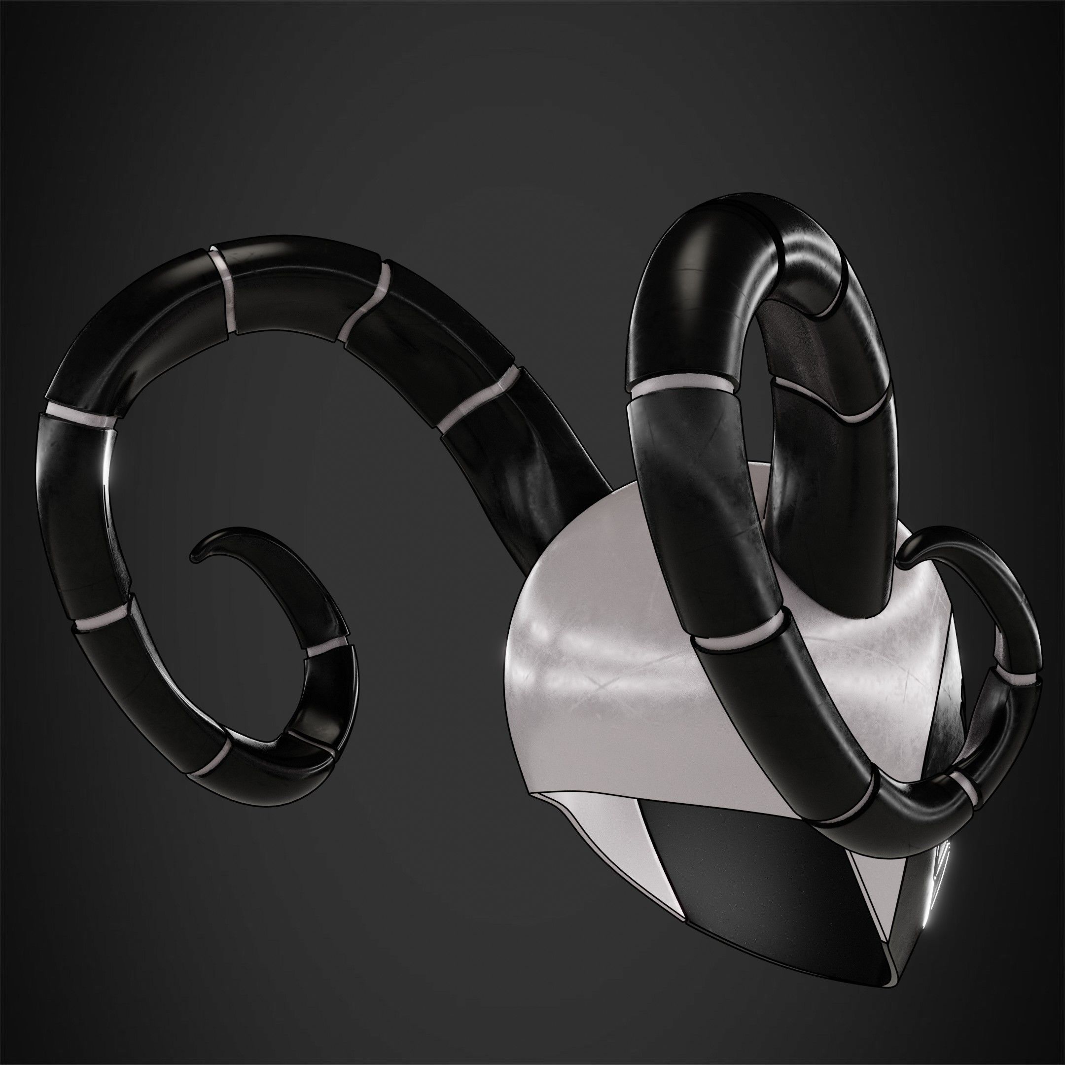 Hazbin Hotel Angel Exorcist Mask for Cosplay 3D print model_7