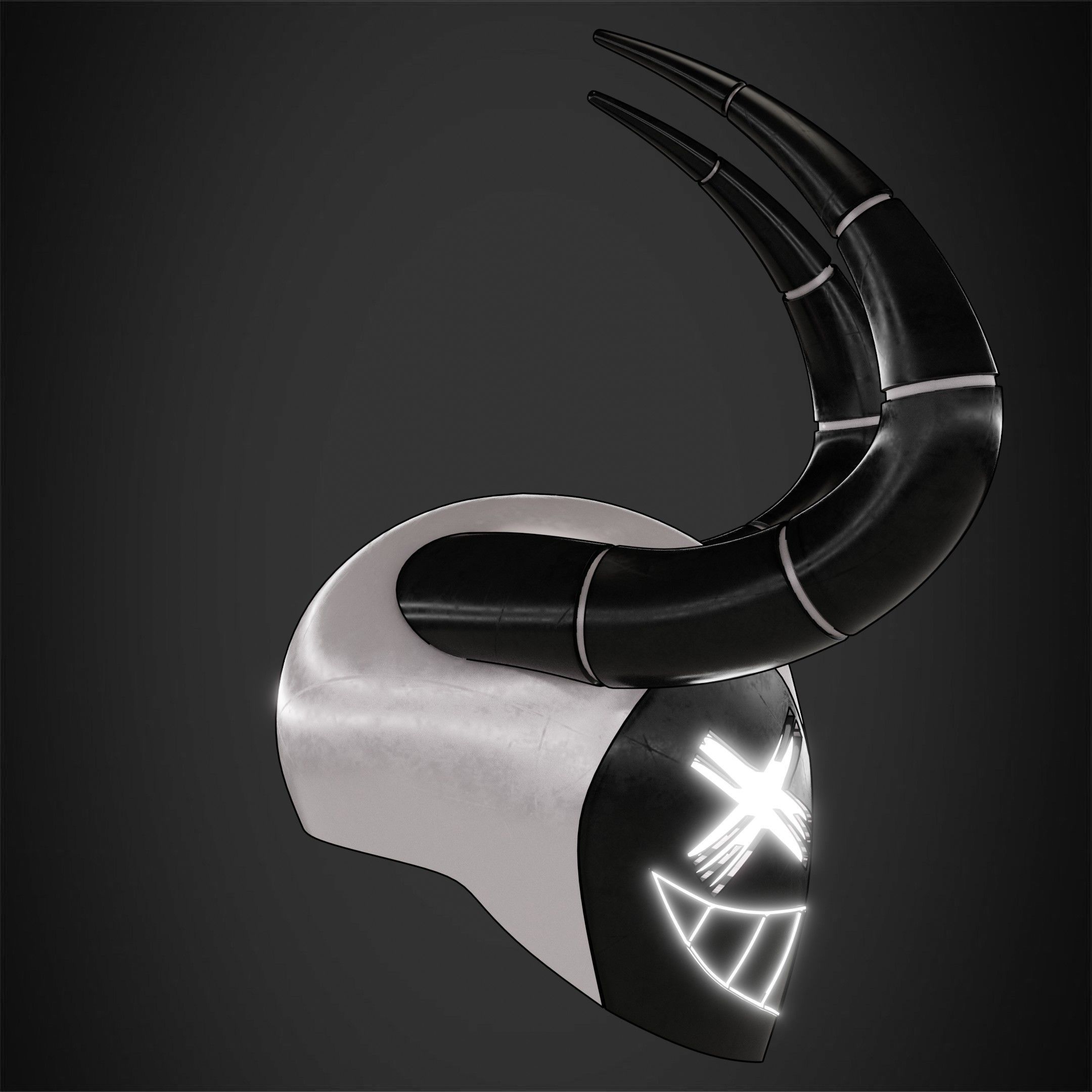 Hazbin Hotel Angel Exorcist Mask for Cosplay 3D print model_8