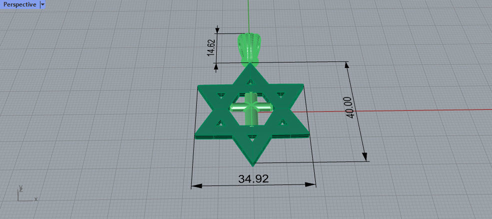 Cross Star of David Necklace Jewelry Gift 3D print model_18