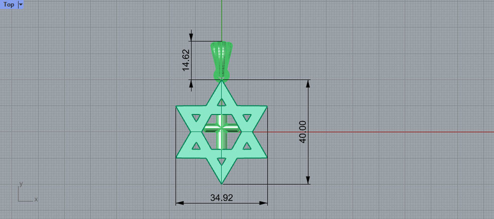 Cross Star of David Necklace Jewelry Gift 3D print model_17