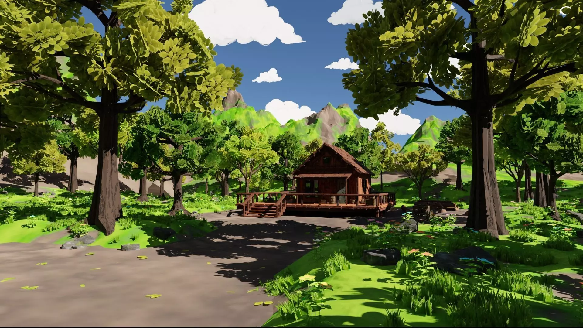 House In Woods 3D model