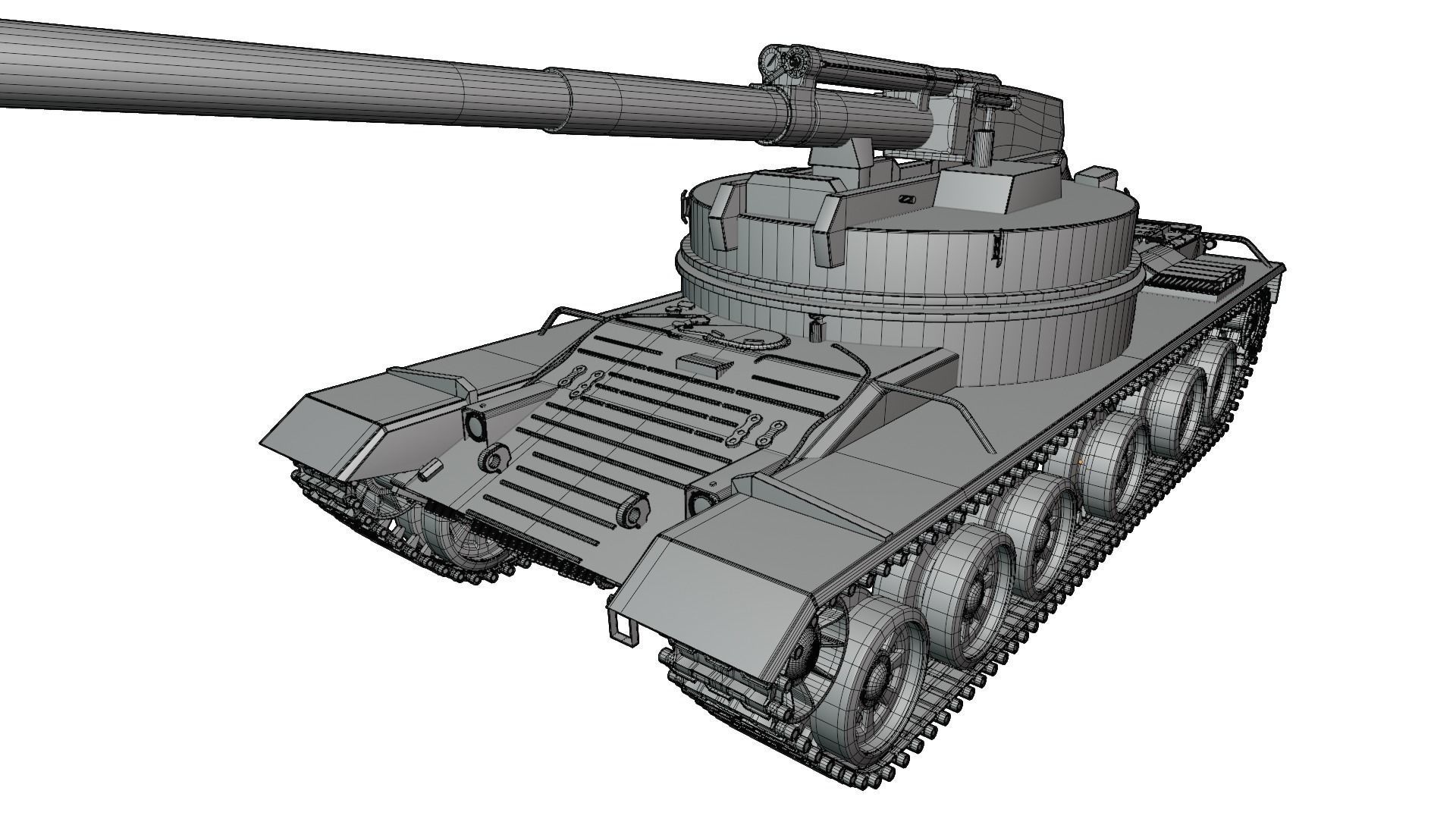 Object 327 Puck self-propelled artillery high-poly rigged 3D model_18